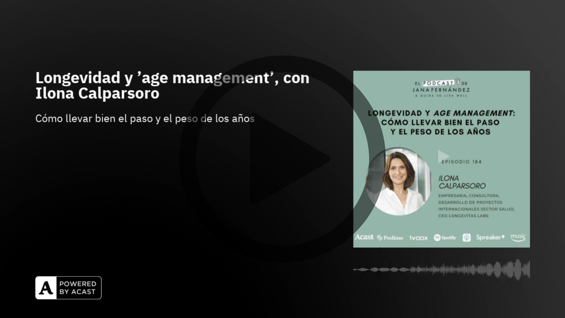 Cómo llevar bien el paso y el peso de los años- Ilona Calparsoro y Jana Fernández